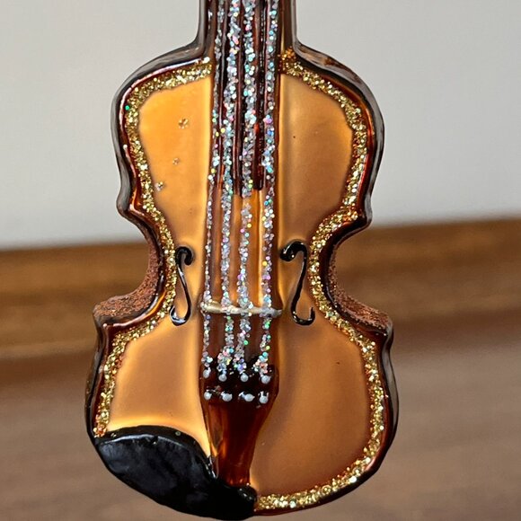 Merck Family's Old World Christmas "Violin" Blown Glass Ornament Vintage 2004 - Picture 3 of 9